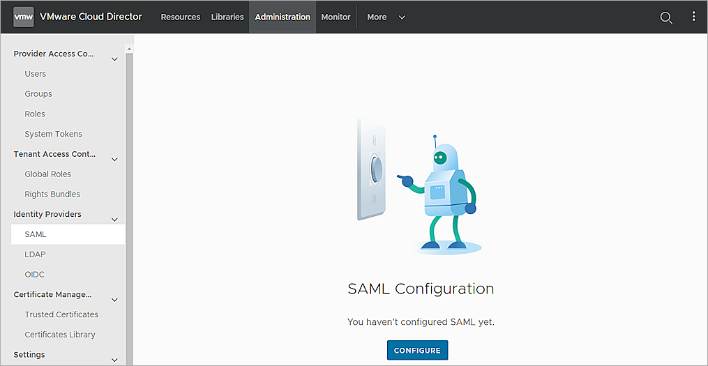 Screenshot of VMware Cloud Director, picture1